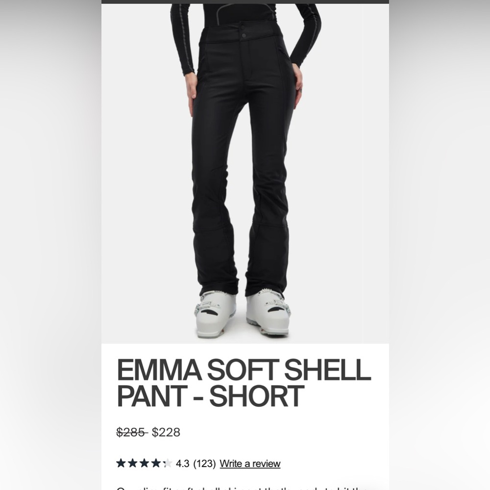 Half days Black Softshell Ski Pants